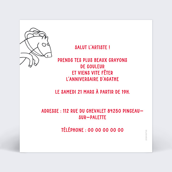 Invitation Anniversaire Enfant Coloriage Château