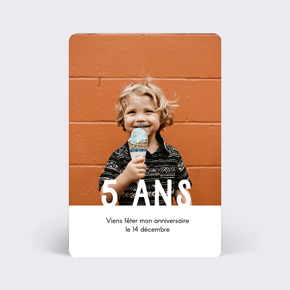 Invitation Anniversaire Enfant Âge Mignon