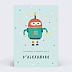 Invitation anniversaire enfant Petit Robot