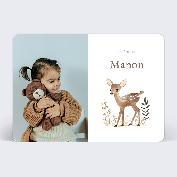 Invitation Anniversaire Enfant Faon