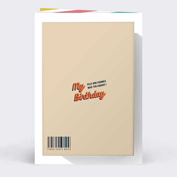 Invitation anniversaire enfant Marque de Fabrique Verso