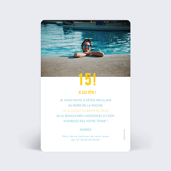 Invitation Anniversaire Enfant Plouf Party