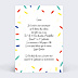 Invitation anniversaire enfant Indien Verso