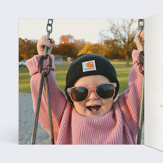 Invitation anniversaire enfant Lapin Champêtre Intérieur Gauche