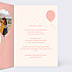 Invitation Anniversaire Enfant Ballon glitter fille