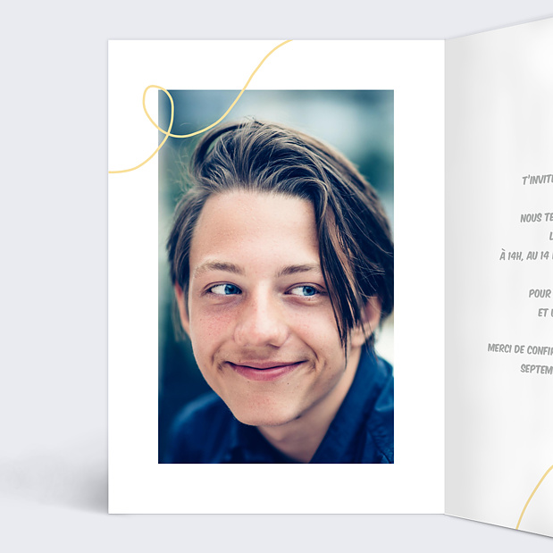Invitation Anniversaire Enfant Level Up Intérieur Gauche