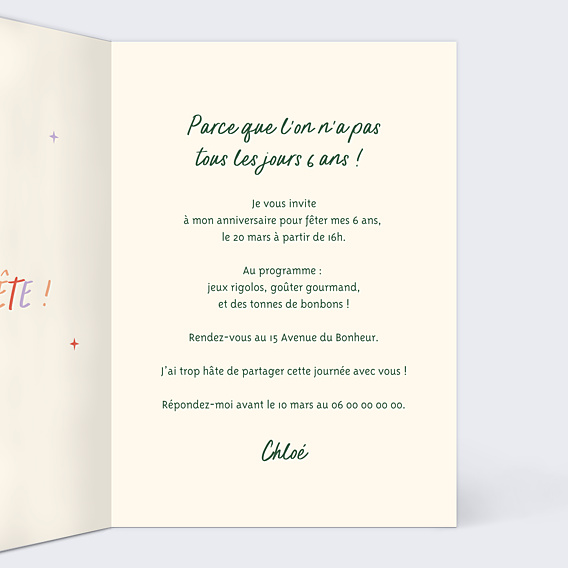 Invitation Anniversaire Enfant C'était Avant