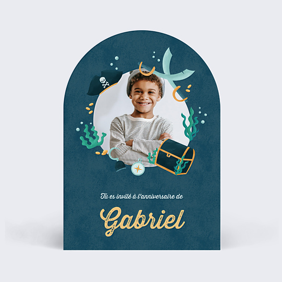 Invitation Anniversaire Enfant Symbole Pirates