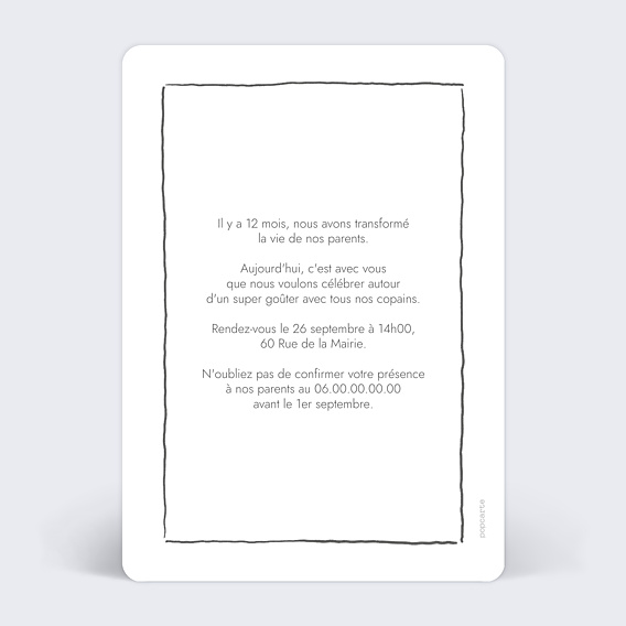 Invitation Anniversaire Enfant Jumeaux Modernes