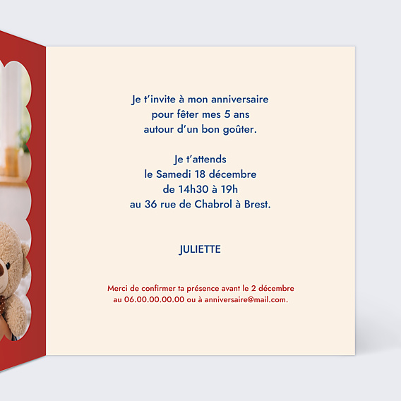 Invitation Anniversaire Enfant Portrait en figurine