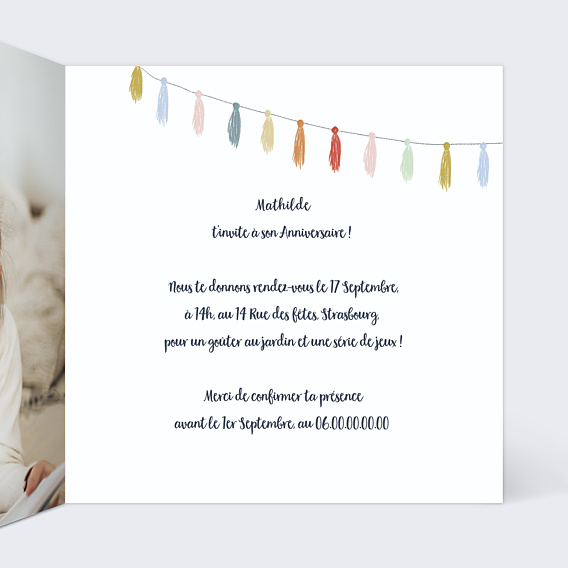 Invitation Anniversaire Enfant Birthday Cake