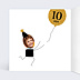 Invitation anniversaire enfant Ballon Intérieur Gauche