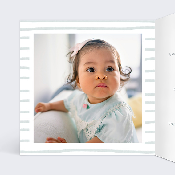 Invitation anniversaire enfant Baleine Bleue Intérieur Gauche