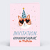 Invitation anniversaire enfant Chat Festif
