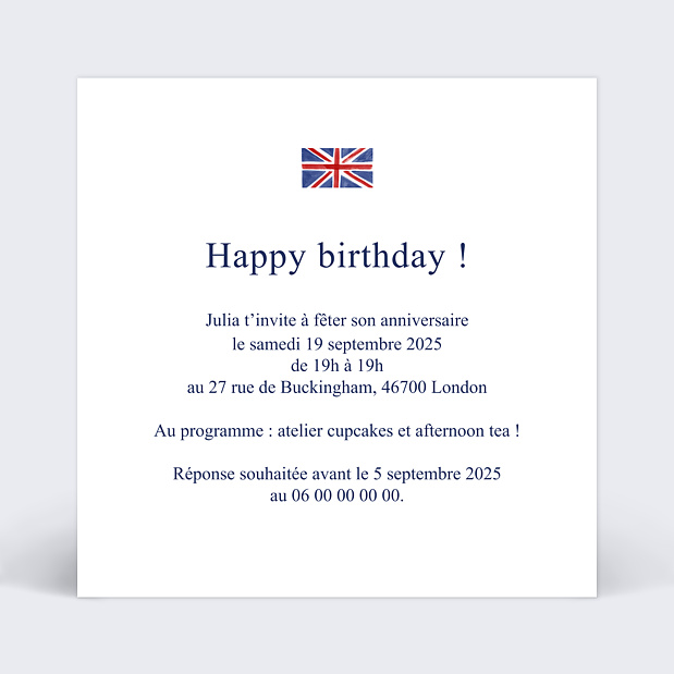 Personnalise London Uk Anniversaire Enfants Fete D Anniversaire Invitations Thankyou Note Fetes Occasions Speciales Ec