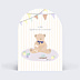 Invitation Anniversaire Enfant Ourson rayé