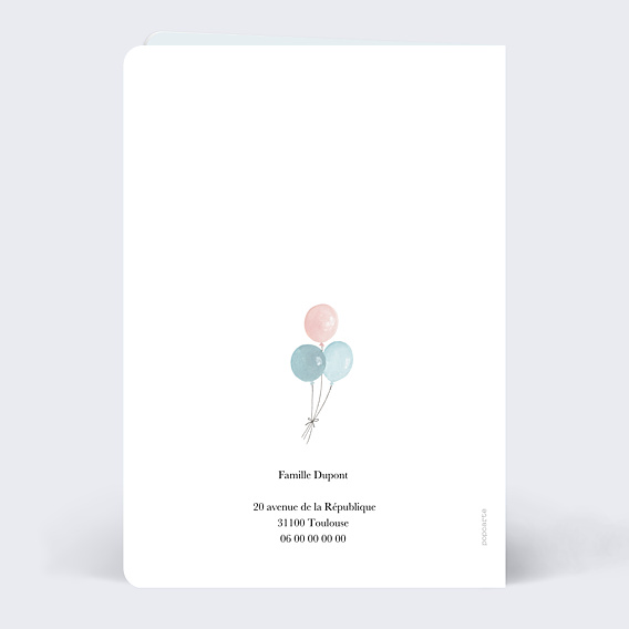 Invitation Anniversaire Enfant Montgolfière et Animaux