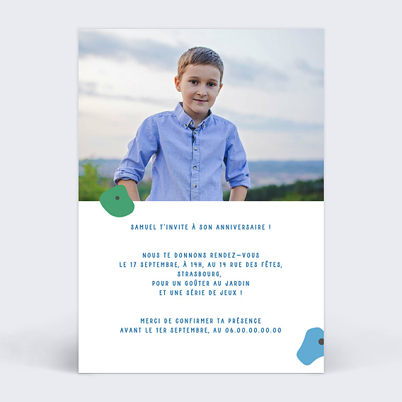 Invitation anniversaire enfant Escalade Verso