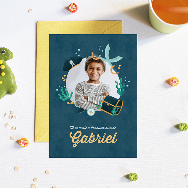 Invitation Anniversaire Enfant Symbole Pirates