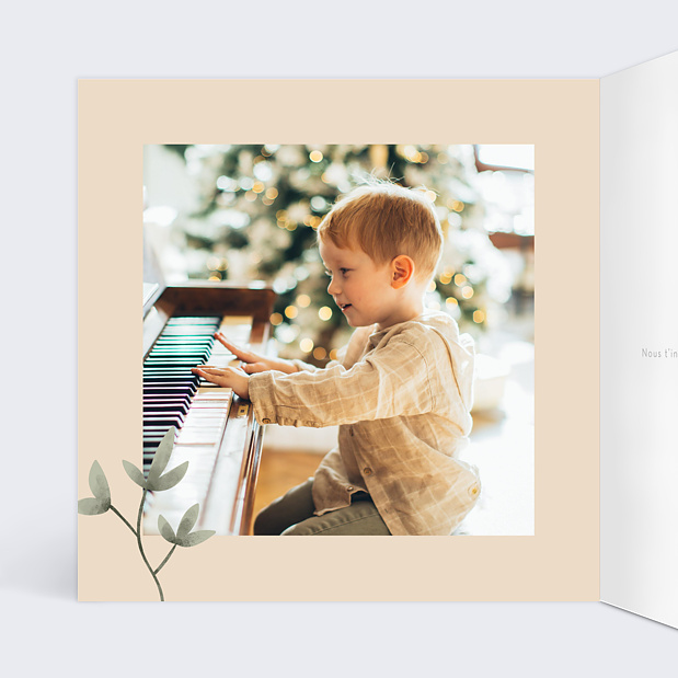 Invitation Anniversaire Enfant Petite Prairie Intérieur Gauche