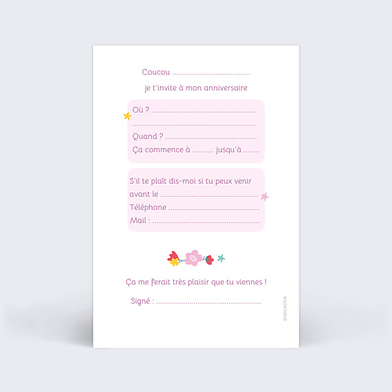 Invitation Anniversaire Enfant Licorne Arc-en-ciel Photo