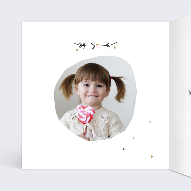Carte Invitation Anniversaire Jolie Princesse Intérieur Gauche