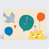 Invitation anniversaire enfant Animaux Colorés