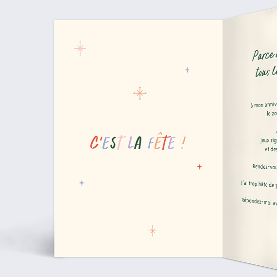 Invitation Anniversaire Enfant C'était Avant
