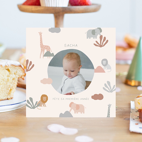 Invitation anniversaire enfant Jungle Original Après 1