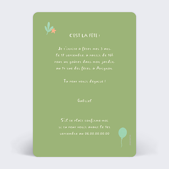 Invitation Anniversaire Enfant Gâteau crocodile