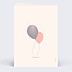 Invitation Anniversaire Enfant Ballon glitter fille