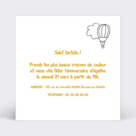 Invitation Anniversaire Enfant Coloriage Fête Foraine