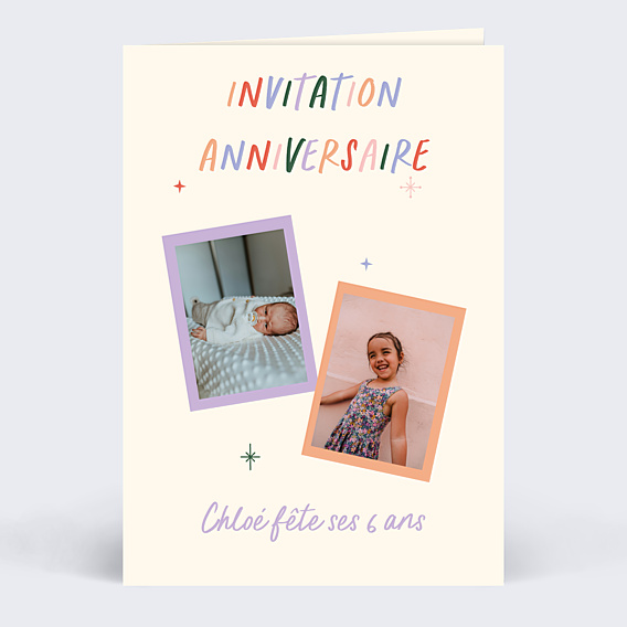 Invitation Anniversaire Enfant C'était Avant