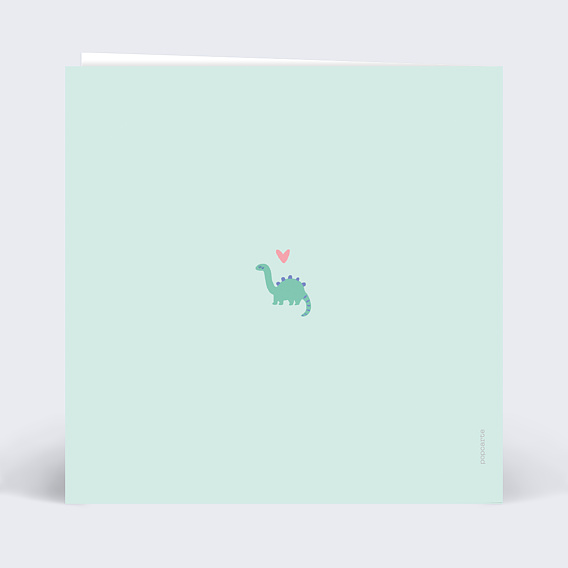 Invitation anniversaire enfant Dinosaures Verso