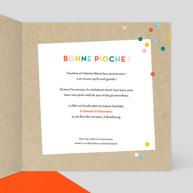 Invitation Anniversaire Jeu des 7 Familles Intérieur Droit
