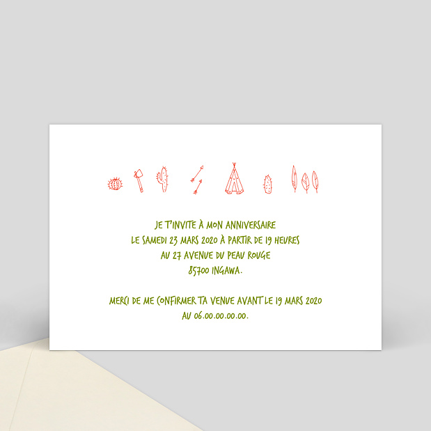 Invitation Anniversaire Indien Popcarte Invitation Anniversaire Indien Popcarte