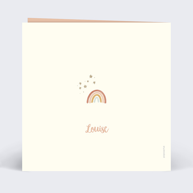 Invitation Anniversaire Enfant Petit Arc-en-ciel Verso