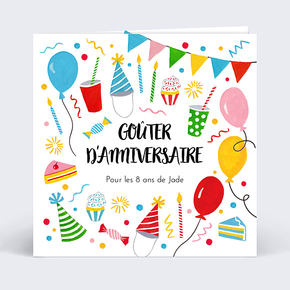 Invitation Anniversaire Enfant Goûter