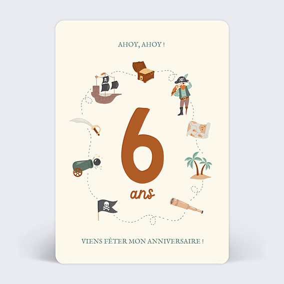 Invitation Anniversaire Enfant Chasse au trésor