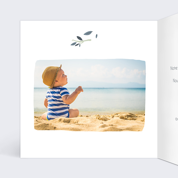 Invitation anniversaire enfant Animaux Sauvages Intérieur Gauche