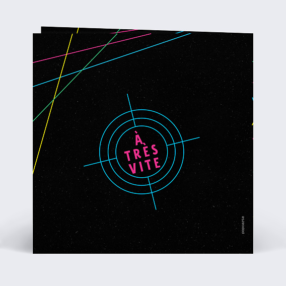 Invitation anniversaire enfant Laser Game Coloré Verso