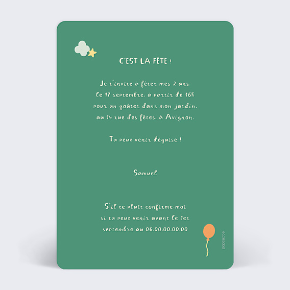 Invitation Anniversaire Enfant Gâteau dragon
