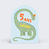 Invitation anniversaire enfant Diplodocus