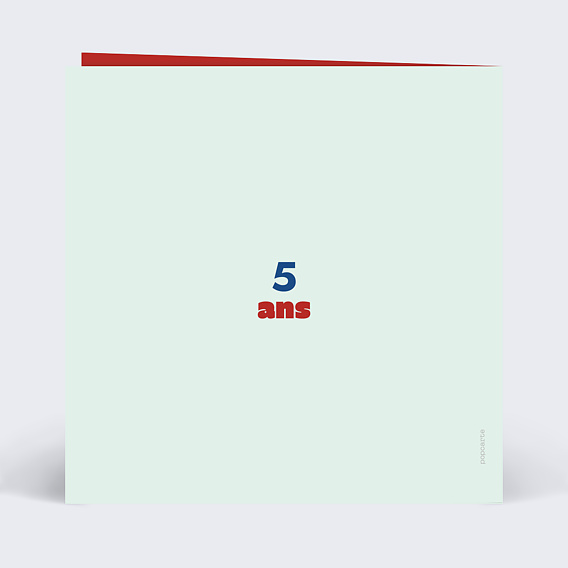 Invitation anniversaire enfant Portrait en figurine Verso