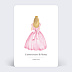 Invitation anniversaire enfant Robe princesse blonde