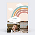 Invitation anniversaire enfant Nuage Arc-en-ciel
