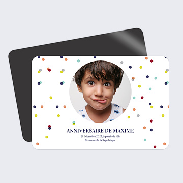Invitation Anniversaire Enfant Confetti