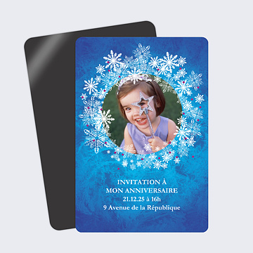 Invitation Anniversaire Enfant Neige