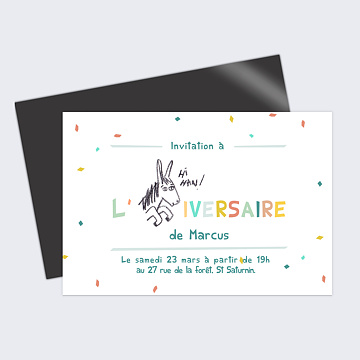 Invitation Anniversaire Enfant Rébus Âne