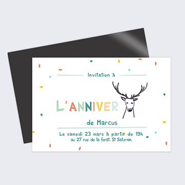 Invitation Anniversaire Enfant Rébus Cerf